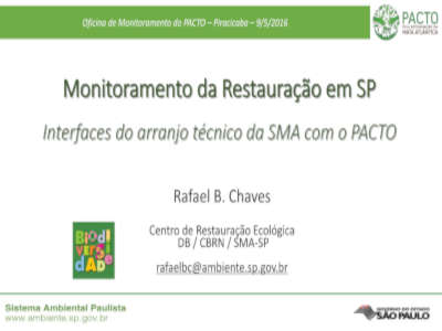 Monitoramento da restauração em SP